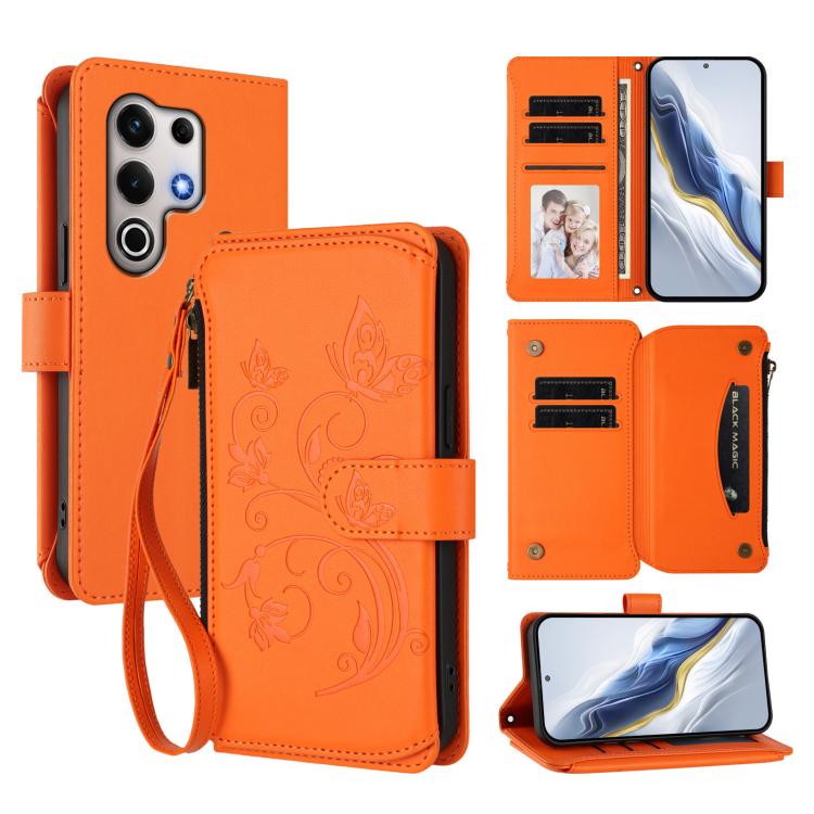 Butterfly Love Flower Multi-card Zipper Wallet Leather Phone Case, For Itel A200 4G / A200+ 4G, For Itel A95 5G, For Itel A90 4G, For Itel City 100, For Itel A58 Lite / A49 Play, For Itel S25 Ultra 4G Curved, For Itel S25 4G Flat, For Itel A80 4G      ...