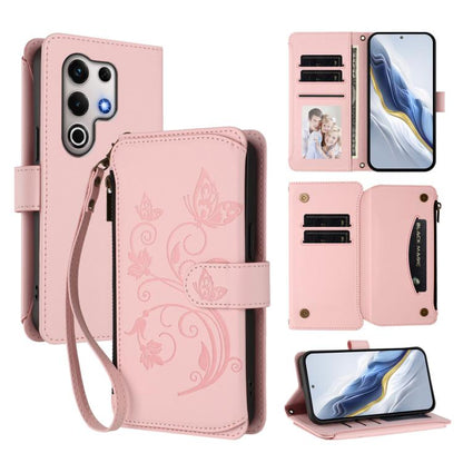 Butterfly Love Flower Multi-card Zipper Wallet Leather Phone Case, For Itel A200 4G / A200+ 4G, For Itel A95 5G, For Itel A90 4G, For Itel City 100, For Itel A58 Lite / A49 Play, For Itel S25 Ultra 4G Curved, For Itel S25 4G Flat, For Itel A80 4G      ...