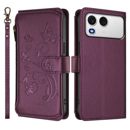 Butterfly Love Flower Multi-card Zipper Wallet Leather Phone Case, For Itel A200 4G / A200+ 4G, For Itel A95 5G, For Itel A90 4G, For Itel City 100, For Itel A58 Lite / A49 Play, For Itel S25 Ultra 4G Curved, For Itel S25 4G Flat, For Itel A80 4G      ...