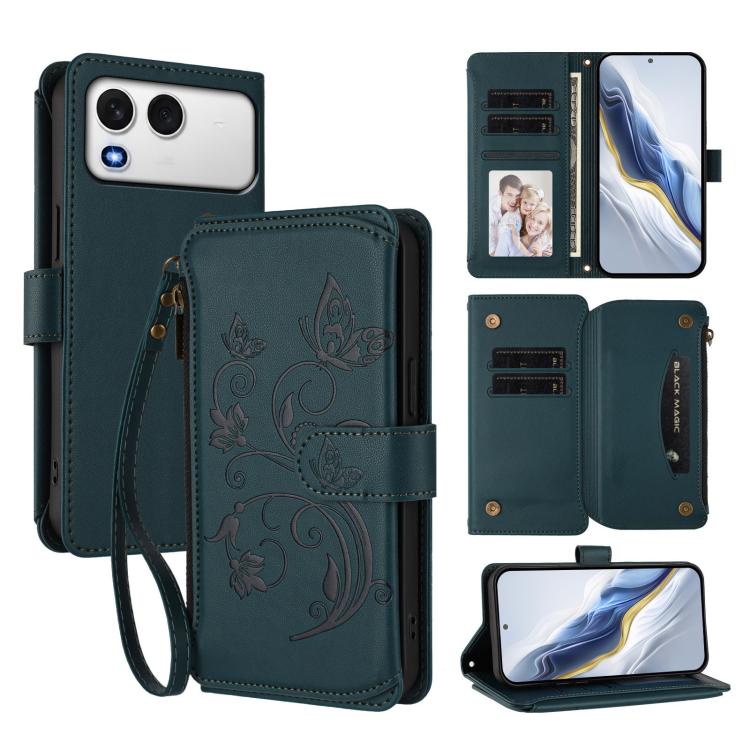 Butterfly Love Flower Multi-card Zipper Wallet Leather Phone Case, For Itel A200 4G / A200+ 4G, For Itel A95 5G, For Itel A90 4G, For Itel City 100, For Itel A58 Lite / A49 Play, For Itel S25 Ultra 4G Curved, For Itel S25 4G Flat, For Itel A80 4G      ...