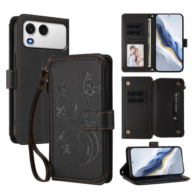 Butterfly Love Flower Multi-card Zipper Wallet Leather Phone Case, For Itel A200 4G / A200+ 4G, For Itel A95 5G, For Itel A90 4G, For Itel City 100, For Itel A58 Lite / A49 Play, For Itel S25 Ultra 4G Curved, For Itel S25 4G Flat, For Itel A80 4G      ...