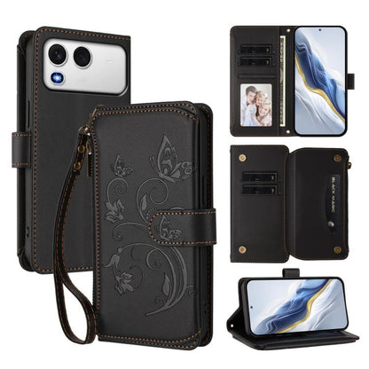 Butterfly Love Flower Multi-card Zipper Wallet Leather Phone Case, For Itel A200 4G / A200+ 4G, For Itel A95 5G, For Itel A90 4G, For Itel City 100, For Itel A58 Lite / A49 Play, For Itel S25 Ultra 4G Curved, For Itel S25 4G Flat, For Itel A80 4G      ...