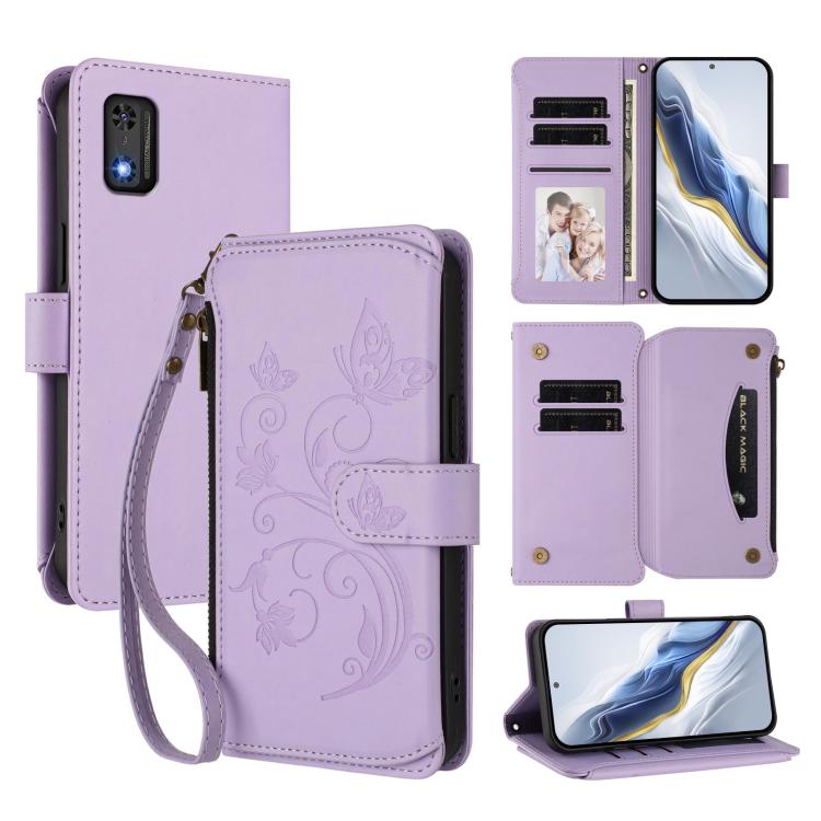 Butterfly Love Flower Multi-card Zipper Wallet Leather Phone Case, For Tecno Camon 30S / 30S Pro, For Tecno Spark 30 Pro 4G, For Tecno Spark 30 5G / Pova 6 Neo 5G, For Tecno Spark 30 4G, For Tecno Spark GO 5G 2025 / Hot 60i 4G, For Tecno Spark 30C 4G  ...