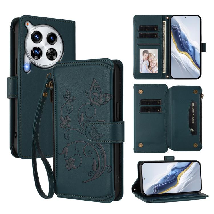 Butterfly Love Flower Multi-card Zipper Wallet Leather Phone Case, For Tecno Camon 30S / 30S Pro, For Tecno Spark 30 Pro 4G, For Tecno Spark 30 5G / Pova 6 Neo 5G, For Tecno Spark 30 4G, For Tecno Spark GO 5G 2025 / Hot 60i 4G, For Tecno Spark 30C 4G  ...
