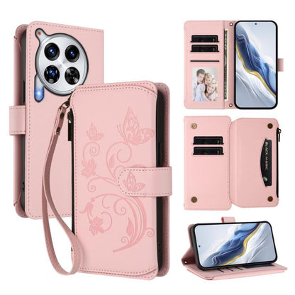 Butterfly Love Flower Multi-card Zipper Wallet Leather Phone Case, For Tecno Camon 30S / 30S Pro, For Tecno Spark 30 Pro 4G, For Tecno Spark 30 5G / Pova 6 Neo 5G, For Tecno Spark 30 4G, For Tecno Spark GO 5G 2025 / Hot 60i 4G, For Tecno Spark 30C 4G  ...