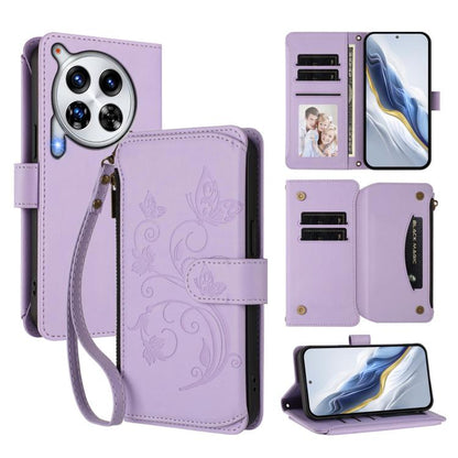 Butterfly Love Flower Multi-card Zipper Wallet Leather Phone Case, For Tecno Camon 30S / 30S Pro, For Tecno Spark 30 Pro 4G, For Tecno Spark 30 5G / Pova 6 Neo 5G, For Tecno Spark 30 4G, For Tecno Spark GO 5G 2025 / Hot 60i 4G, For Tecno Spark 30C 4G  ...