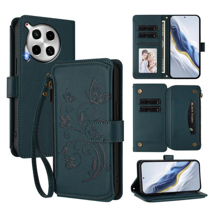 Butterfly Love Flower Multi-card Zipper Wallet Leather Phone Case, For Tecno Pova 6 5G / 6 Pro 5G, For Tecno Camon 30 Pro 5G, For Tecno Camon 30 4G / 5G, For Tecno Spark 20 Pro+ 4G, For Tecno Spark GO 2024 4G / 20 4G, For Tecno Pova 5 Pro 5G           ...