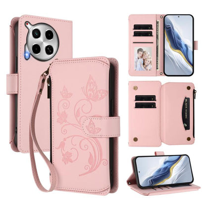Butterfly Love Flower Multi-card Zipper Wallet Leather Phone Case, For Tecno Pova 6 5G / 6 Pro 5G, For Tecno Camon 30 Pro 5G, For Tecno Camon 30 4G / 5G, For Tecno Spark 20 Pro+ 4G, For Tecno Spark GO 2024 4G / 20 4G, For Tecno Pova 5 Pro 5G           ...