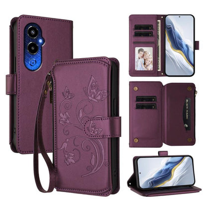 Butterfly Love Flower Multi-card Zipper Wallet Leather Phone Case, For Tecno Spark 10 5G, For Tecno Spark 10C / 10 4G, For Tecno Spark 10 Pro 4G / K17 4G, For Tecno Pova 4 Pro, For Tecno Pova 4, For Tecno Pova Neo 2, For Tecno Spark GO 2022 / 8C / 9   ...