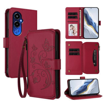 Butterfly Love Flower Multi-card Zipper Wallet Leather Phone Case, For Tecno Spark 10 5G, For Tecno Spark 10C / 10 4G, For Tecno Spark 10 Pro 4G / K17 4G, For Tecno Pova 4 Pro, For Tecno Pova 4, For Tecno Pova Neo 2, For Tecno Spark GO 2022 / 8C / 9   ...