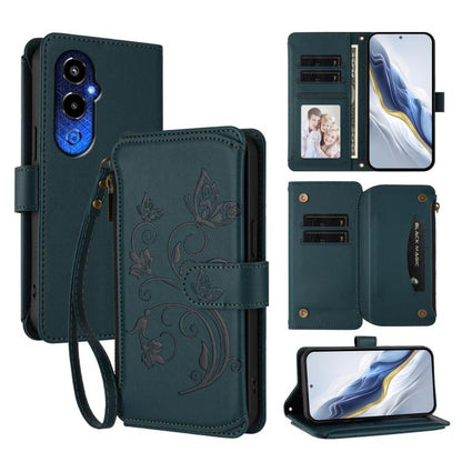 Butterfly Love Flower Multi-card Zipper Wallet Leather Phone Case, For Tecno Spark 10 5G, For Tecno Spark 10C / 10 4G, For Tecno Spark 10 Pro 4G / K17 4G, For Tecno Pova 4 Pro, For Tecno Pova 4, For Tecno Pova Neo 2, For Tecno Spark GO 2022 / 8C / 9   ...
