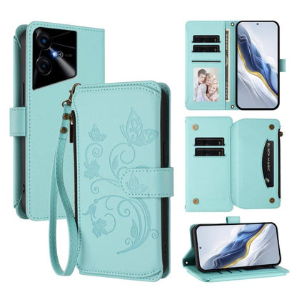 Butterfly Love Flower Multi-card Zipper Wallet Leather Phone Case, For Tecno Pova 6 5G / 6 Pro 5G, For Tecno Camon 30 Pro 5G, For Tecno Camon 30 4G / 5G, For Tecno Spark 20 Pro+ 4G, For Tecno Spark GO 2024 4G / 20 4G, For Tecno Pova 5 Pro 5G           ...