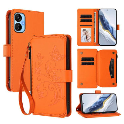 Butterfly Love Flower Multi-card Zipper Wallet Leather Phone Case, For Tecno Spark 10 5G, For Tecno Spark 10C / 10 4G, For Tecno Spark 10 Pro 4G / K17 4G, For Tecno Pova 4 Pro, For Tecno Pova 4, For Tecno Pova Neo 2, For Tecno Spark GO 2022 / 8C / 9   ...