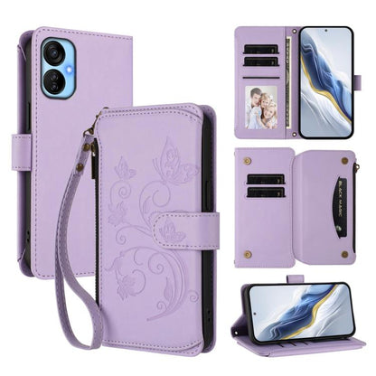 Butterfly Love Flower Multi-card Zipper Wallet Leather Phone Case, For Tecno Spark 10 5G, For Tecno Spark 10C / 10 4G, For Tecno Spark 10 Pro 4G / K17 4G, For Tecno Pova 4 Pro, For Tecno Pova 4, For Tecno Pova Neo 2, For Tecno Spark GO 2022 / 8C / 9   ...