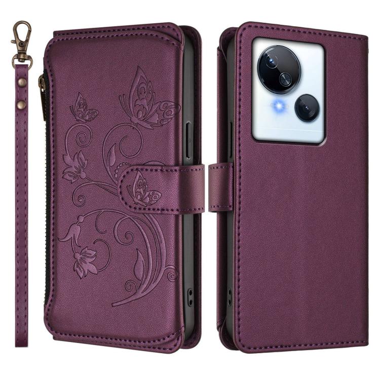 Butterfly Love Flower Multi-card Zipper Wallet Leather Phone Case, For Tecno Spark 10 5G, For Tecno Spark 10C / 10 4G, For Tecno Spark 10 Pro 4G / K17 4G, For Tecno Pova 4 Pro, For Tecno Pova 4, For Tecno Pova Neo 2, For Tecno Spark GO 2022 / 8C / 9   ...