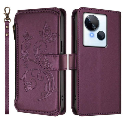 Butterfly Love Flower Multi-card Zipper Wallet Leather Phone Case, For Tecno Spark 10 5G, For Tecno Spark 10C / 10 4G, For Tecno Spark 10 Pro 4G / K17 4G, For Tecno Pova 4 Pro, For Tecno Pova 4, For Tecno Pova Neo 2, For Tecno Spark GO 2022 / 8C / 9   ...