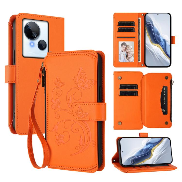 Butterfly Love Flower Multi-card Zipper Wallet Leather Phone Case, For Tecno Spark 10 5G, For Tecno Spark 10C / 10 4G, For Tecno Spark 10 Pro 4G / K17 4G, For Tecno Pova 4 Pro, For Tecno Pova 4, For Tecno Pova Neo 2, For Tecno Spark GO 2022 / 8C / 9   ...