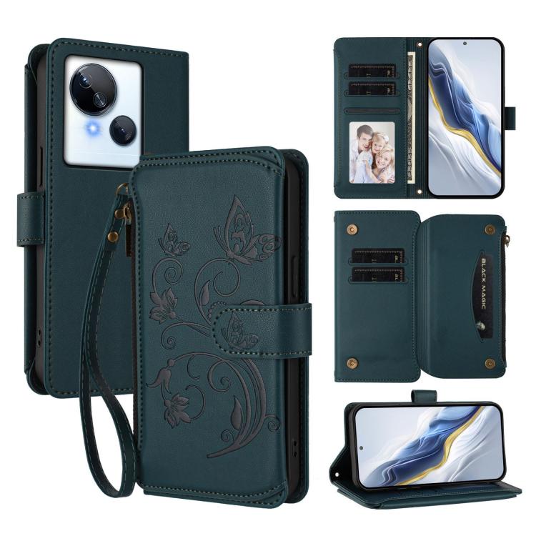 Butterfly Love Flower Multi-card Zipper Wallet Leather Phone Case, For Tecno Spark 10 5G, For Tecno Spark 10C / 10 4G, For Tecno Spark 10 Pro 4G / K17 4G, For Tecno Pova 4 Pro, For Tecno Pova 4, For Tecno Pova Neo 2, For Tecno Spark GO 2022 / 8C / 9   ...