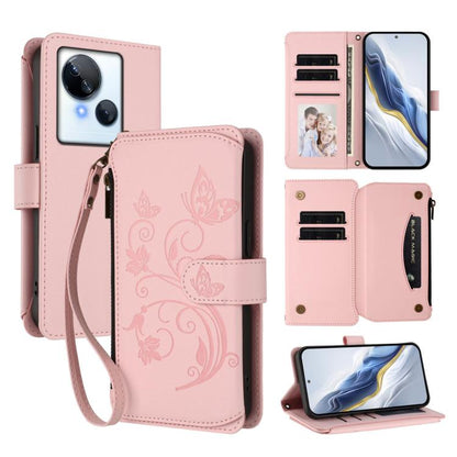 Butterfly Love Flower Multi-card Zipper Wallet Leather Phone Case, For Tecno Spark 10 5G, For Tecno Spark 10C / 10 4G, For Tecno Spark 10 Pro 4G / K17 4G, For Tecno Pova 4 Pro, For Tecno Pova 4, For Tecno Pova Neo 2, For Tecno Spark GO 2022 / 8C / 9   ...