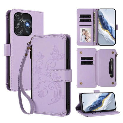 Butterfly Love Flower Multi-card Zipper Wallet Leather Phone Case, For Tecno Spark 10 5G, For Tecno Spark 10C / 10 4G, For Tecno Spark 10 Pro 4G / K17 4G, For Tecno Pova 4 Pro, For Tecno Pova 4, For Tecno Pova Neo 2, For Tecno Spark GO 2022 / 8C / 9   ...