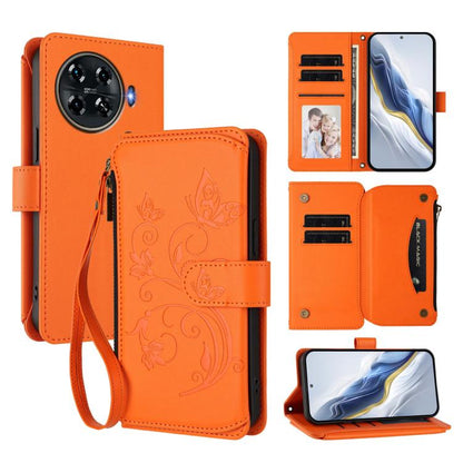 Butterfly Love Flower Multi-card Zipper Wallet Leather Phone Case, For Tecno Pova 6 5G / 6 Pro 5G, For Tecno Camon 30 Pro 5G, For Tecno Camon 30 4G / 5G, For Tecno Spark 20 Pro+ 4G, For Tecno Spark GO 2024 4G / 20 4G, For Tecno Pova 5 Pro 5G           ...