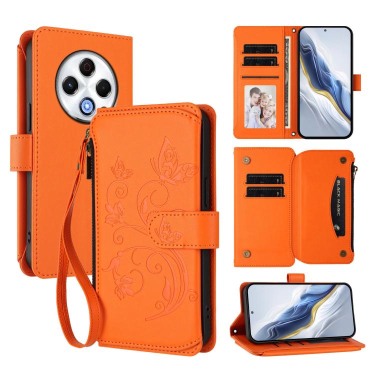 Butterfly Love Flower Multi-card Zipper Wallet Leather Phone Case, For Tecno Camon 30S / 30S Pro, For Tecno Spark 30 Pro 4G, For Tecno Spark 30 5G / Pova 6 Neo 5G, For Tecno Spark 30 4G, For Tecno Spark GO 5G 2025 / Hot 60i 4G, For Tecno Spark 30C 4G  ...