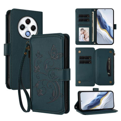 Butterfly Love Flower Multi-card Zipper Wallet Leather Phone Case, For Tecno Camon 30S / 30S Pro, For Tecno Spark 30 Pro 4G, For Tecno Spark 30 5G / Pova 6 Neo 5G, For Tecno Spark 30 4G, For Tecno Spark GO 5G 2025 / Hot 60i 4G, For Tecno Spark 30C 4G  ...