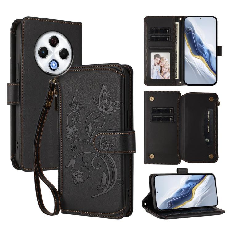 Butterfly Love Flower Multi-card Zipper Wallet Leather Phone Case, For Tecno Camon 30S / 30S Pro, For Tecno Spark 30 Pro 4G, For Tecno Spark 30 5G / Pova 6 Neo 5G, For Tecno Spark 30 4G, For Tecno Spark GO 5G 2025 / Hot 60i 4G, For Tecno Spark 30C 4G  ...