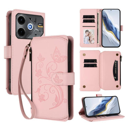 Butterfly Love Flower Multi-card Zipper Wallet Leather Phone Case, For Tecno Camon 30S / 30S Pro, For Tecno Spark 30 Pro 4G, For Tecno Spark 30 5G / Pova 6 Neo 5G, For Tecno Spark 30 4G, For Tecno Spark GO 5G 2025 / Hot 60i 4G, For Tecno Spark 30C 4G  ...