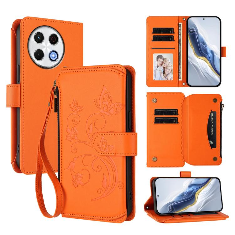 Butterfly Love Flower Multi-card Zipper Wallet Leather Phone Case, For Tecno Camon 30S / 30S Pro, For Tecno Spark 30 Pro 4G, For Tecno Spark 30 5G / Pova 6 Neo 5G, For Tecno Spark 30 4G, For Tecno Spark GO 5G 2025 / Hot 60i 4G, For Tecno Spark 30C 4G  ...