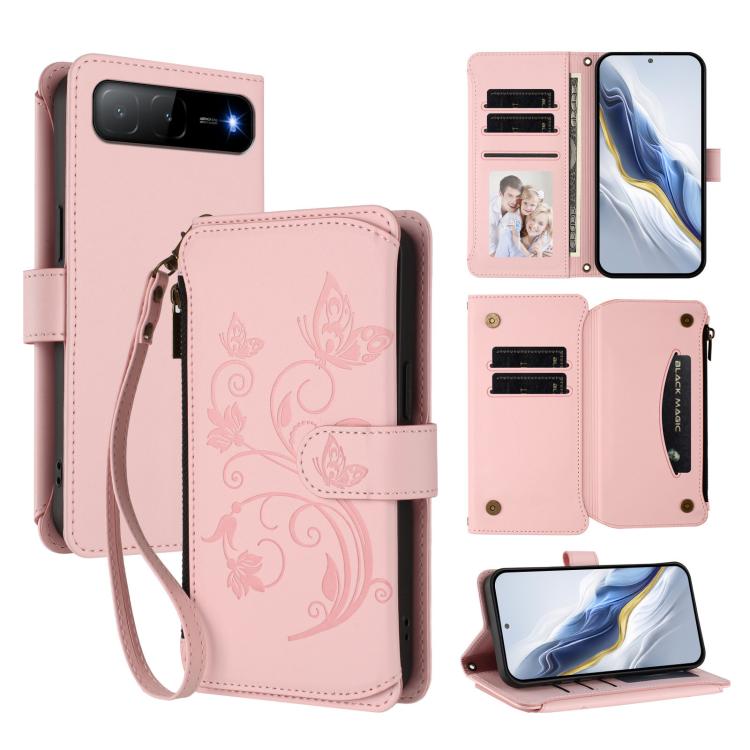 Butterfly Love Flower Multi-card Zipper Wallet Leather Phone Case, For Tecno Camon 30S / 30S Pro, For Tecno Spark 30 Pro 4G, For Tecno Spark 30 5G / Pova 6 Neo 5G, For Tecno Spark 30 4G, For Tecno Spark GO 5G 2025 / Hot 60i 4G, For Tecno Spark 30C 4G  ...