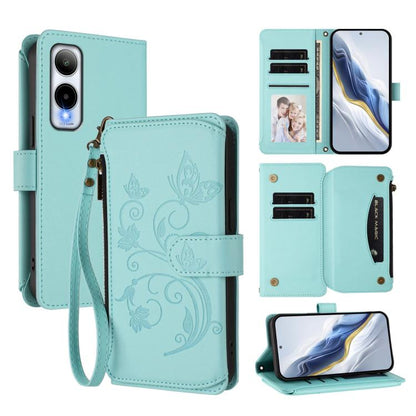 Butterfly Love Flower Multi-card Zipper Wallet Leather Phone Case, For Cricket Icon 7 5G / Plus 2026, For Cricket Magic 2 5G/ AT&T Propel 2 5G, For Cricket Debut S3, For Cricket Icon 6 / AT&T Verge SL219A, For Cricket Outlast 5G 2024