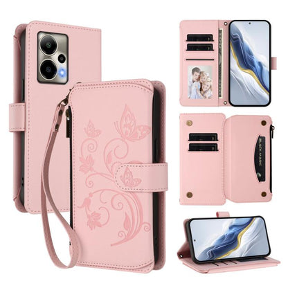 Butterfly Love Flower Multi-card Zipper Wallet Leather Phone Case, For Cricket Icon 7 5G / Plus 2026, For Cricket Magic 2 5G/ AT&T Propel 2 5G, For Cricket Debut S3, For Cricket Icon 6 / AT&T Verge SL219A, For Cricket Outlast 5G 2024