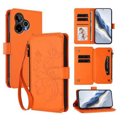 Butterfly Love Flower Multi-card Zipper Wallet Leather Phone Case, For Cricket Icon 7 5G / Plus 2026, For Cricket Magic 2 5G/ AT&T Propel 2 5G, For Cricket Debut S3, For Cricket Icon 6 / AT&T Verge SL219A, For Cricket Outlast 5G 2024