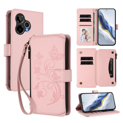Butterfly Love Flower Multi-card Zipper Wallet Leather Phone Case, For Cricket Icon 7 5G / Plus 2026, For Cricket Magic 2 5G/ AT&T Propel 2 5G, For Cricket Debut S3, For Cricket Icon 6 / AT&T Verge SL219A, For Cricket Outlast 5G 2024