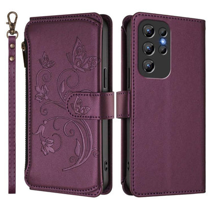 Butterfly Love Flower Multi-card Zipper Wallet Leather Phone Case, For Oukitel C1 Pro / C1, For Oukitel C65 Pro / C65, For Oukitel C58 / C58 Pro, For Oukitel C57S / C57 / C57 Pro, For Oukitel C53, For Oukitel C50, For Oukitel C37, For Oukitel C51      ...