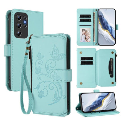 Butterfly Love Flower Multi-card Zipper Wallet Leather Phone Case, For Oukitel C1 Pro / C1, For Oukitel C65 Pro / C65, For Oukitel C58 / C58 Pro, For Oukitel C57S / C57 / C57 Pro, For Oukitel C53, For Oukitel C50, For Oukitel C37, For Oukitel C51      ...