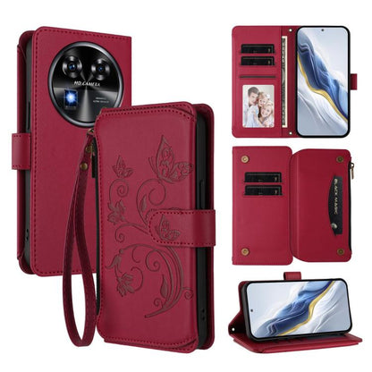Butterfly Love Flower Multi-card Zipper Wallet Leather Phone Case, For Oukitel C1 Pro / C1, For Oukitel C65 Pro / C65, For Oukitel C58 / C58 Pro, For Oukitel C57S / C57 / C57 Pro, For Oukitel C53, For Oukitel C50, For Oukitel C37, For Oukitel C51      ...