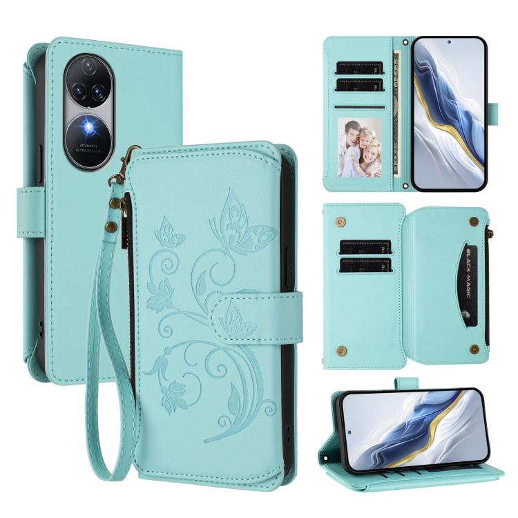 Butterfly Love Flower Multi-card Zipper Wallet Leather Phone Case, For Oukitel C1 Pro / C1, For Oukitel C65 Pro / C65, For Oukitel C58 / C58 Pro, For Oukitel C57S / C57 / C57 Pro, For Oukitel C53, For Oukitel C50, For Oukitel C37, For Oukitel C51      ...