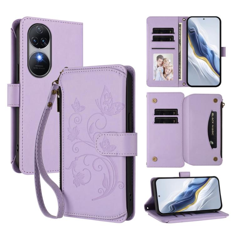 Butterfly Love Flower Multi-card Zipper Wallet Leather Phone Case, For Oukitel C1 Pro / C1, For Oukitel C65 Pro / C65, For Oukitel C58 / C58 Pro, For Oukitel C57S / C57 / C57 Pro, For Oukitel C53, For Oukitel C50, For Oukitel C37, For Oukitel C51      ...