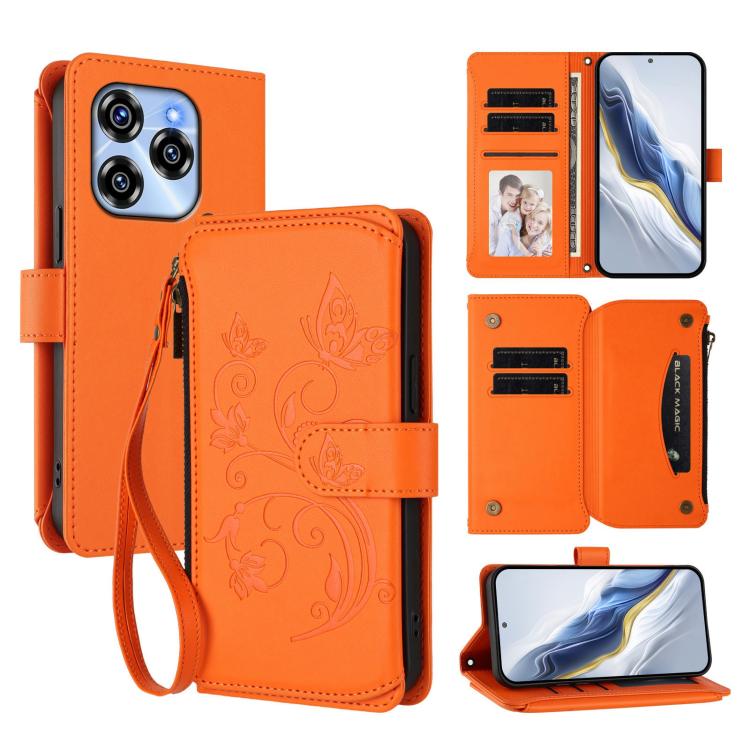 Butterfly Love Flower Multi-card Zipper Wallet Leather Phone Case, For Oukitel C1 Pro / C1, For Oukitel C65 Pro / C65, For Oukitel C58 / C58 Pro, For Oukitel C57S / C57 / C57 Pro, For Oukitel C53, For Oukitel C50, For Oukitel C37, For Oukitel C51      ...