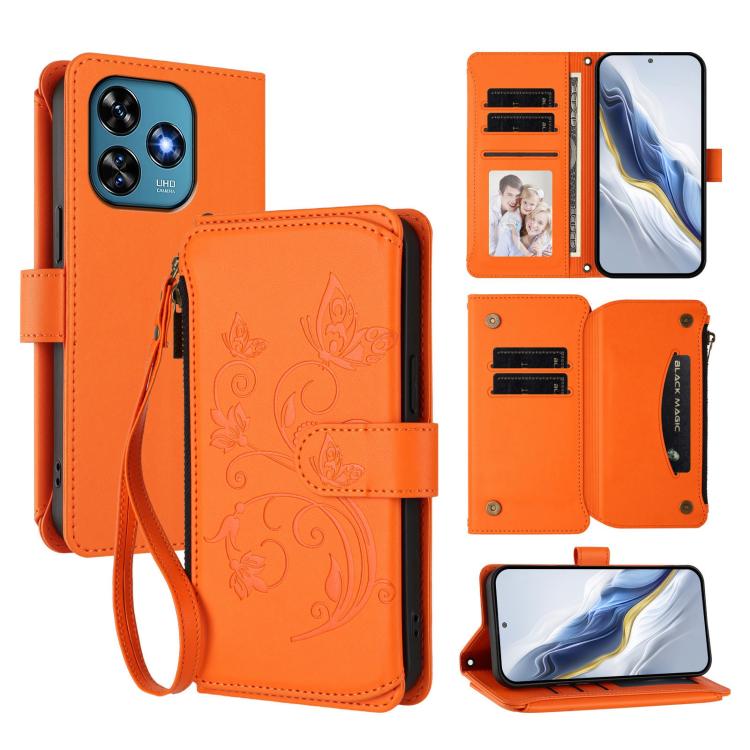 Butterfly Love Flower Multi-card Zipper Wallet Leather Phone Case, For Oukitel C1 Pro / C1, For Oukitel C65 Pro / C65, For Oukitel C58 / C58 Pro, For Oukitel C57S / C57 / C57 Pro, For Oukitel C53, For Oukitel C50, For Oukitel C37, For Oukitel C51      ...