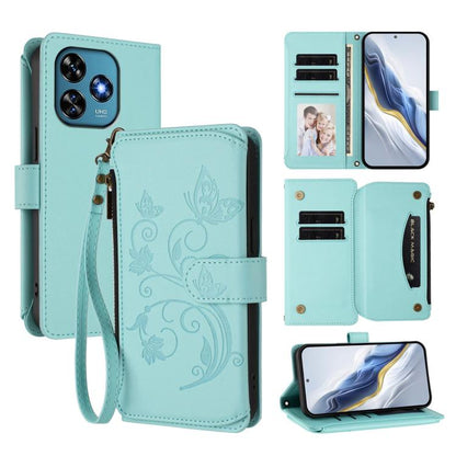 Butterfly Love Flower Multi-card Zipper Wallet Leather Phone Case, For Oukitel C1 Pro / C1, For Oukitel C65 Pro / C65, For Oukitel C58 / C58 Pro, For Oukitel C57S / C57 / C57 Pro, For Oukitel C53, For Oukitel C50, For Oukitel C37, For Oukitel C51      ...