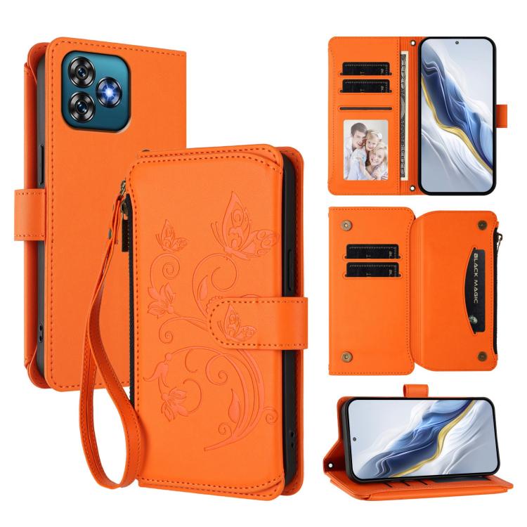 Butterfly Love Flower Multi-card Zipper Wallet Leather Phone Case, For Oukitel C1 Pro / C1, For Oukitel C65 Pro / C65, For Oukitel C58 / C58 Pro, For Oukitel C57S / C57 / C57 Pro, For Oukitel C53, For Oukitel C50, For Oukitel C37, For Oukitel C51      ...