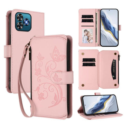 Butterfly Love Flower Multi-card Zipper Wallet Leather Phone Case, For Oukitel C1 Pro / C1, For Oukitel C65 Pro / C65, For Oukitel C58 / C58 Pro, For Oukitel C57S / C57 / C57 Pro, For Oukitel C53, For Oukitel C50, For Oukitel C37, For Oukitel C51      ...