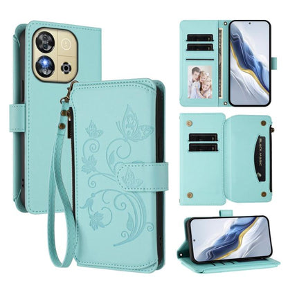 Butterfly Love Flower Multi-card Zipper Wallet Leather Phone Case, For Oukitel C1 Pro / C1, For Oukitel C65 Pro / C65, For Oukitel C58 / C58 Pro, For Oukitel C57S / C57 / C57 Pro, For Oukitel C53, For Oukitel C50, For Oukitel C37, For Oukitel C51      ...
