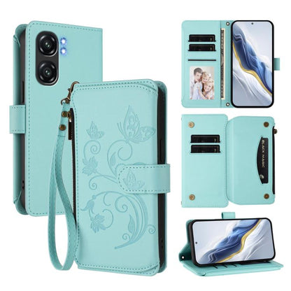 Butterfly Love Flower Multi-card Zipper Wallet Leather Phone Case, For Oukitel C1 Pro / C1, For Oukitel C65 Pro / C65, For Oukitel C58 / C58 Pro, For Oukitel C57S / C57 / C57 Pro, For Oukitel C53, For Oukitel C50, For Oukitel C37, For Oukitel C51      ...