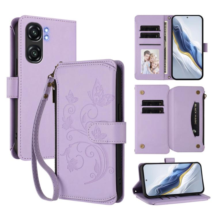 Butterfly Love Flower Multi-card Zipper Wallet Leather Phone Case, For Oukitel C1 Pro / C1, For Oukitel C65 Pro / C65, For Oukitel C58 / C58 Pro, For Oukitel C57S / C57 / C57 Pro, For Oukitel C53, For Oukitel C50, For Oukitel C37, For Oukitel C51      ...