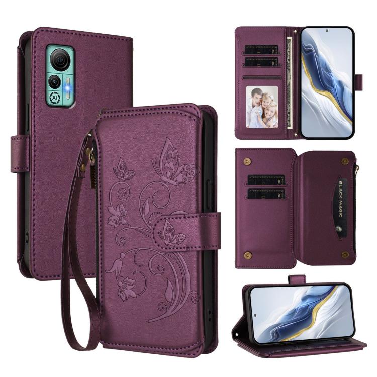 Butterfly Love Flower Multi-card Zipper Wallet Leather Phone Case, For Ulefone Note 21, For Ulefone Note 18 Ultra / Note 18 Pro, For Ulefone Note 20 Pro, For Ulefone Note 19, For Ulefone Note 17 Pro, For Ulefone Note 16 Pro, For Ulefone Note 14
