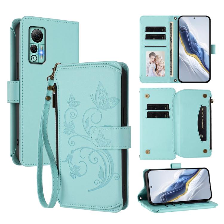 Butterfly Love Flower Multi-card Zipper Wallet Leather Phone Case, For Ulefone Note 21, For Ulefone Note 18 Ultra / Note 18 Pro, For Ulefone Note 20 Pro, For Ulefone Note 19, For Ulefone Note 17 Pro, For Ulefone Note 16 Pro, For Ulefone Note 14